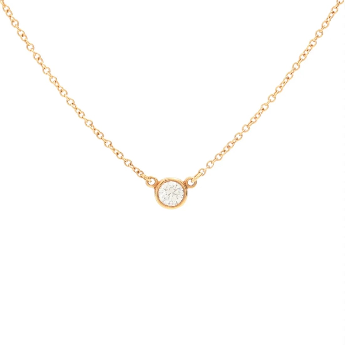 TIFFANY BY THE YARD DIAMOND NECKLACE 750(YG): Tiffany By the Yard diamond Necklace 750(YG) Brand: Tiffany Type/Style: Necklace Material: 750(YG) Color: Yellow Gold Size: Chain length:41.7cm Accessories: None Accessories Notice: When purchasing