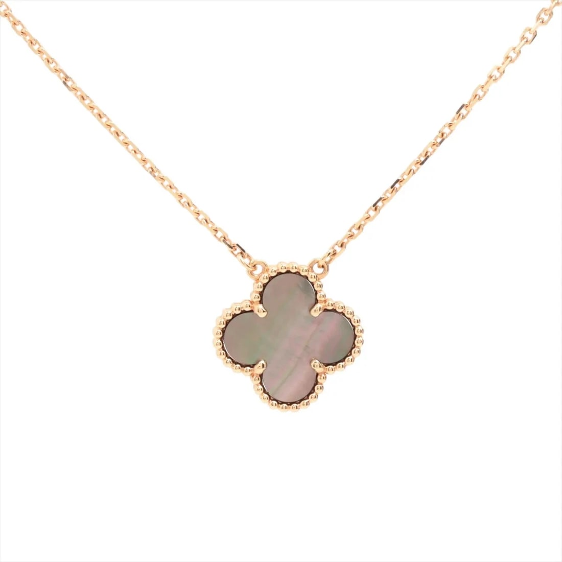 VAN CLEEF & ARPELS ALHAMBRA S NECKLACE 750(PG): Van Cleef & Arpels Alhambra s Necklace 750(PG) Brand: Van Cleef & Arpels Type/Style: Necklace Material: 750(PG) Color: Pink Gold Size: Chain length:42.2cm Accessories: None Accessories Notice: When