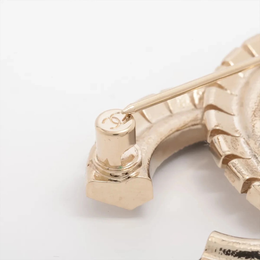 CHANEL COCO MARK BROOCH GPRHINESTONE SILVER - 2