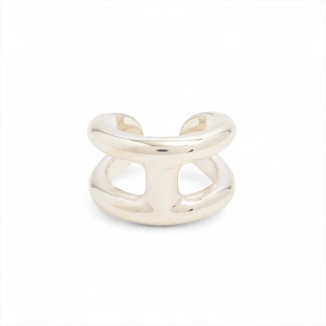 HERMES OSMOZ RING 925 SILVER: Hermes Osmoz Ring 925 Silver Brand: Hermes Type/Style: Ring Material: 925 Color: Silver Size: 6 US Accessories: None Accessories Notice: When purchasing pre-owned goods, please refer to th