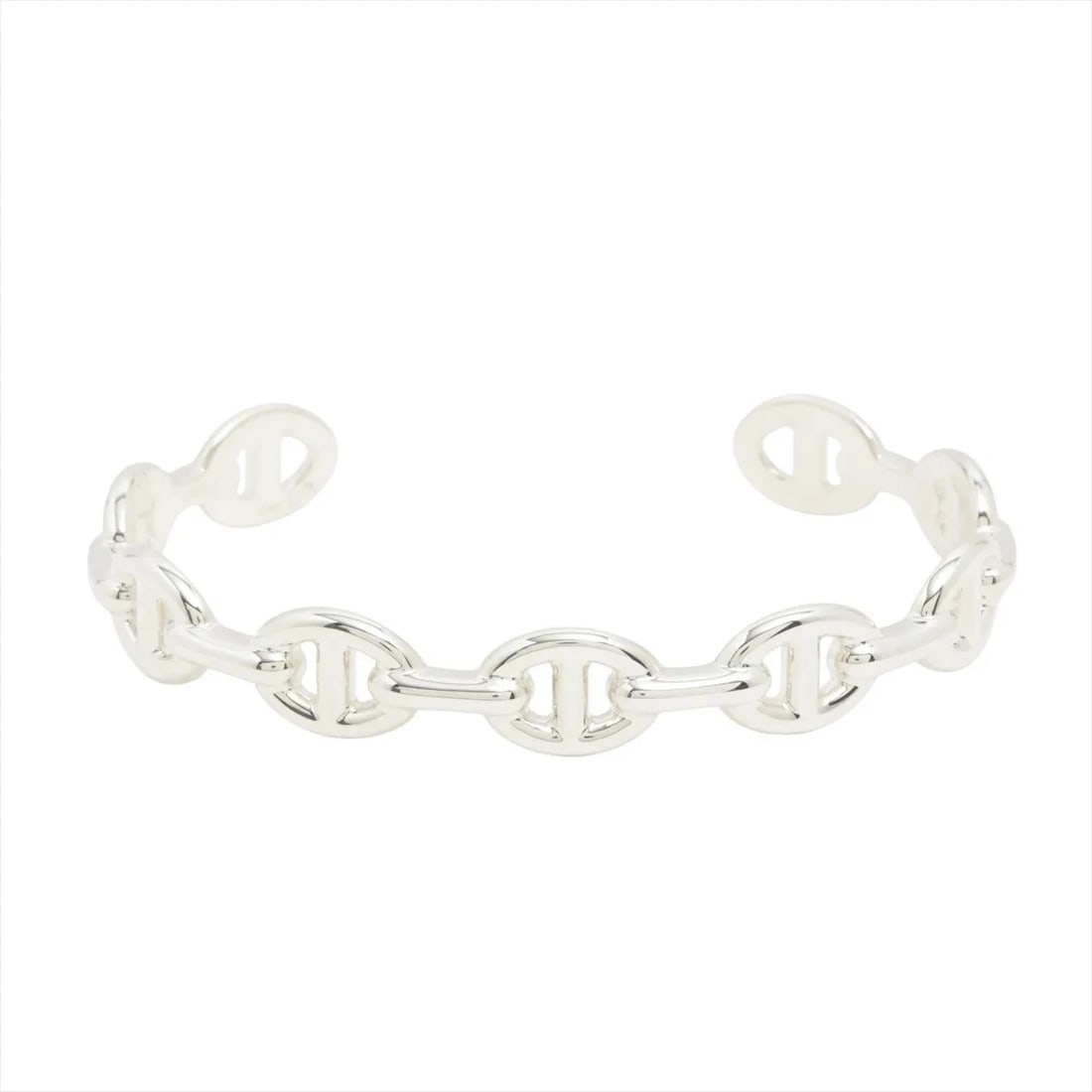 HERMES CHAINE D'ANCRE ENCHAINEE BANGLE LG 925 SILVER: Hermes Chaine d'Ancre Enchainee Bangle LG 925 Silver Brand: Hermes Type/Style: Bracelet Material: 925 Color: Silver Size: Bracelet length:17cm Accessories: None Accessories Notice: When pu