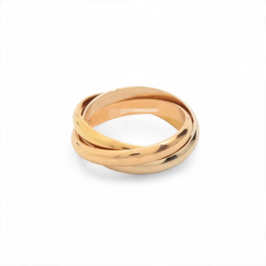 CARTIER TRINITY RING 750(YG?PG?WG): Cartier Trinity Ring 750(YG?PG?WG) Brand: Cartier Type/Style: Ring Material: 750(YG?PG?WG) Color: YG?PG?WG Size: 4.25 US Accessories: None Accessories Notice: When purchasing pre-owned goods, please