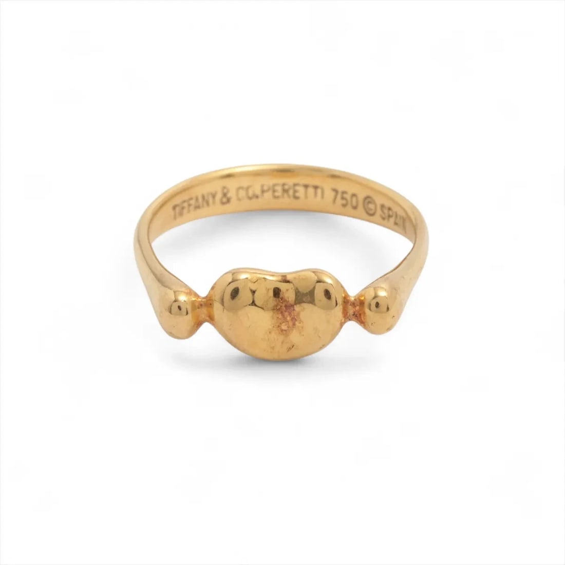 TIFFANY BEAN RING 750(YG): Tiffany Bean Ring 750(YG) Brand: Tiffany Type/Style: Ring Material: 750(YG) Color: YG Size: 4.75 - 5 US Accessories: None Accessories Notice: When purchasing pre-owned goods, please refer