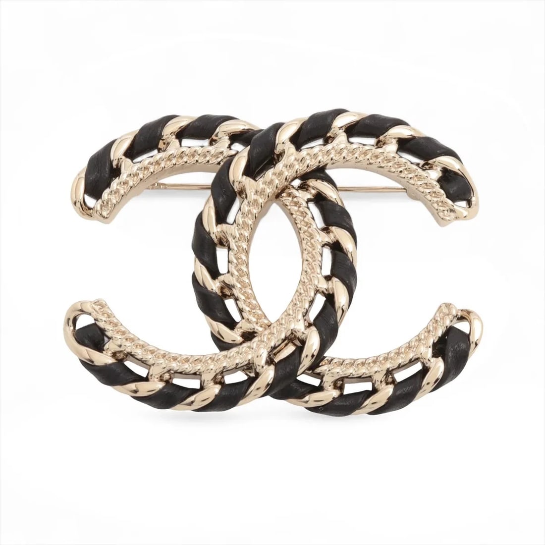 CHANEL COCO MARK BROOCH GP & LEATHER GOLD?BLACK: Chanel Coco Mark Brooch GP & Leather gold?black Brand: Chanel Type/Style: Brooch Material: GP & Leather Color: Gold /Black Size: none Accessories: None Accessories Notice: When purchasing pre-owned