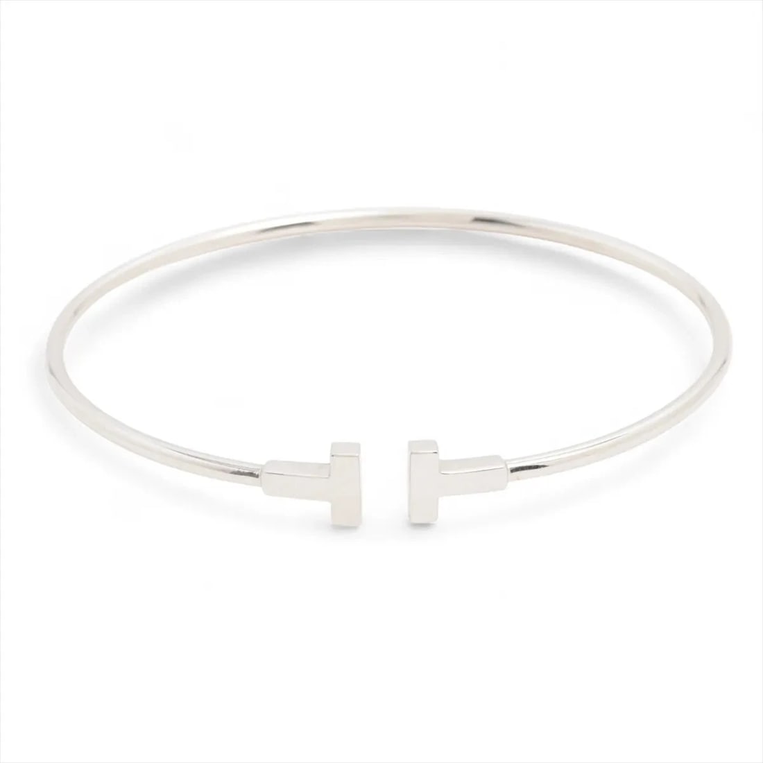 TIFFANY T WIRE NARROW BRACELET 750(WG): Tiffany T Wire Narrow Bracelet 750(WG) Brand: Tiffany Type/Style: Bracelet Material: 750(WG) Color: WG Size: Bracelet length:16.2cm Accessories: None Accessories Notice: When purchasing pre-owned