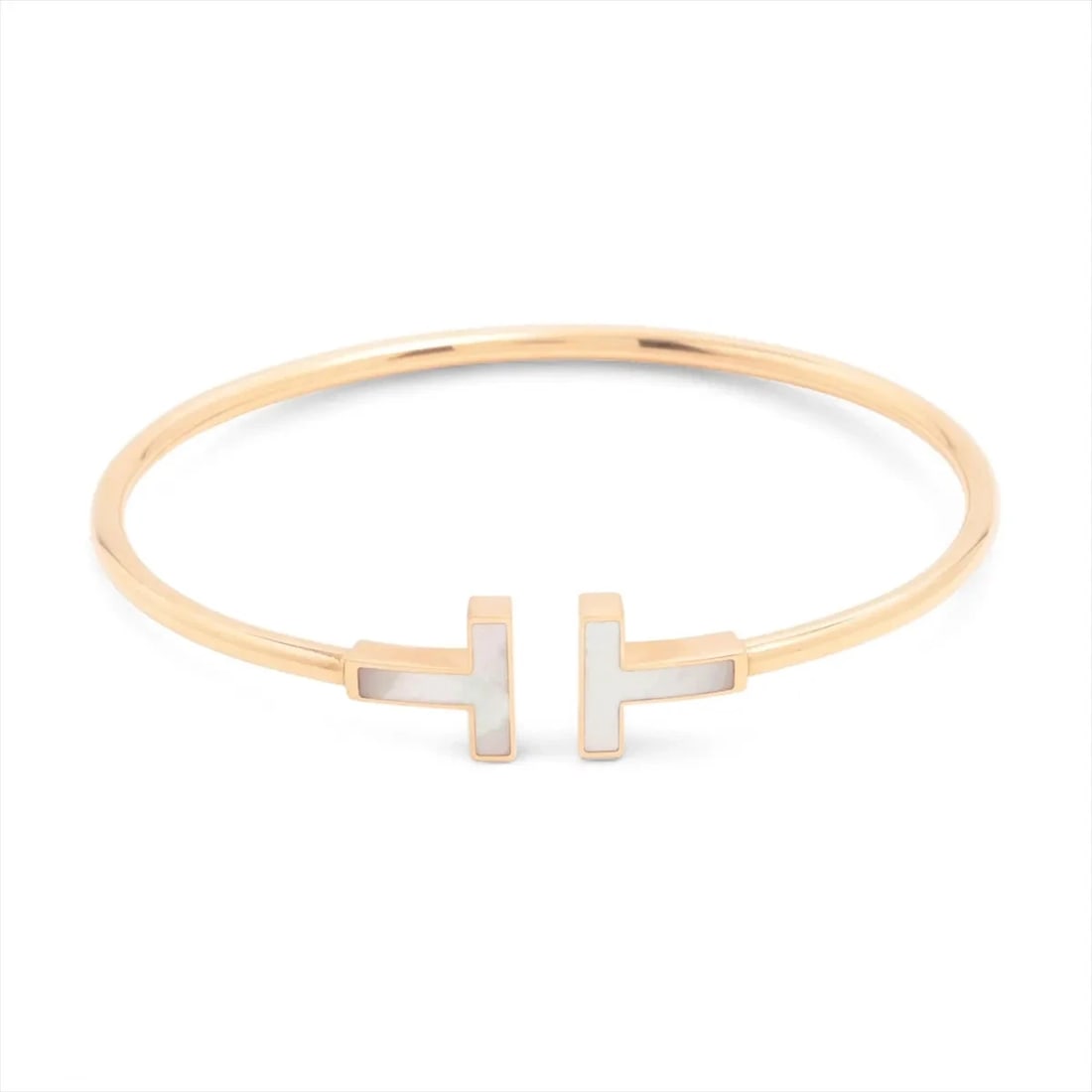 TIFFANY T WIRE S BRACELET 750(PG): Tiffany T Wire s Bracelet 750(PG) Brand: Tiffany Type/Style: Bracelet Material: 750(PG) Color: Pink Gold Size: Bracelet length:16cm Accessories: None Accessories Notice: When purchasing pre-owned