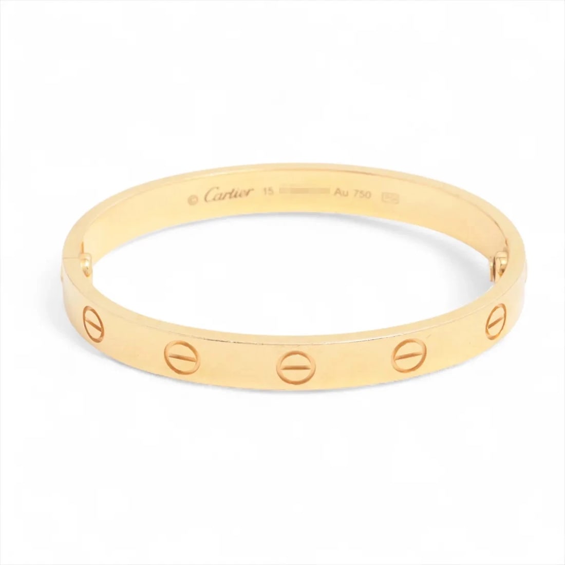 CARTIER LOVE BRACELET 750(YG): Cartier Love Bracelet 750(YG) Brand: Cartier Type/Style: Bracelet Material: 750(YG) Color: Size: Bracelet length:14cm Accessories: None Accessories Notice: When purchasing pre-owned goods, please