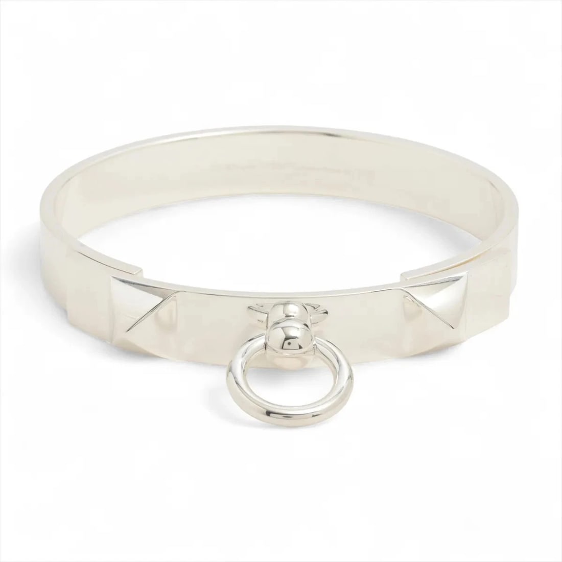 HERMES COLLIER DE CHIEN BANGLE 925 SILVER: Hermes Collier de Chien Bangle 925 Silver Brand: Hermes Type/Style: Bracelet Material: 925 Color: Silver Size: Bracelet length:16cm Accessories: None Accessories Notice: When purchasing pr