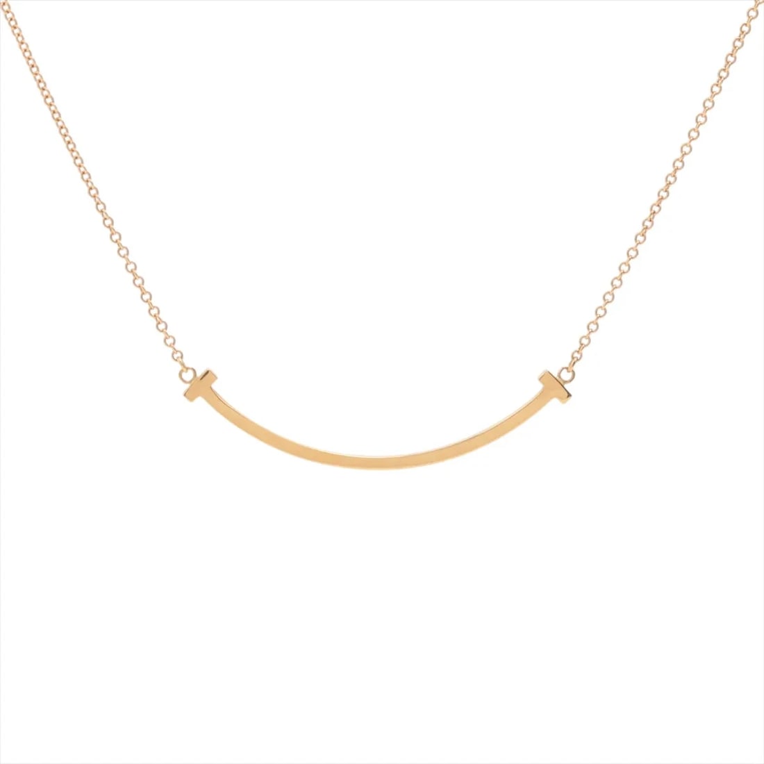 TIFFANY T SMILE SMALL NECKLACE 750(YG): Tiffany T Smile Small Necklace 750(YG) Brand: Tiffany Type/Style: Necklace Material: 750(YG) Color: Yellow Gold Size: Chain length:45.8cm Accessories: None Accessories Notice: When purchasing