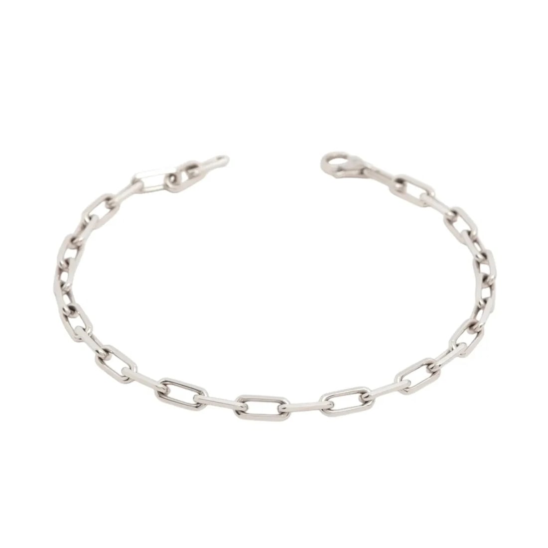 CARTIER SANTOS DOO CARTIER BRACELET 750(WG): Cartier Santos Doo Cartier Bracelet 750(WG) Brand: Cartier Type/Style: Bracelet Material: 750(WG) Color: White Gold Size: Bracelet length:20.8cm Accessories: None Accessories Notice: When purchasing