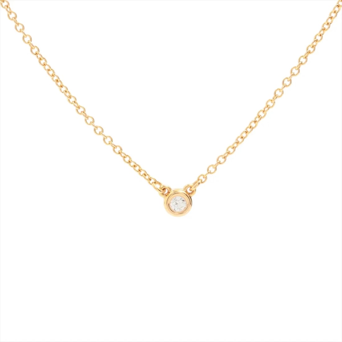 TIFFANY BY THE YARD DIAMOND NECKLACE 750(YG): Tiffany By the Yard diamond Necklace 750(YG) Brand: Tiffany Type/Style: Necklace Material: K14(YG) Color: yellow Gold Size: Chain length:41.7cm Accessories: None Accessories Notice: When p