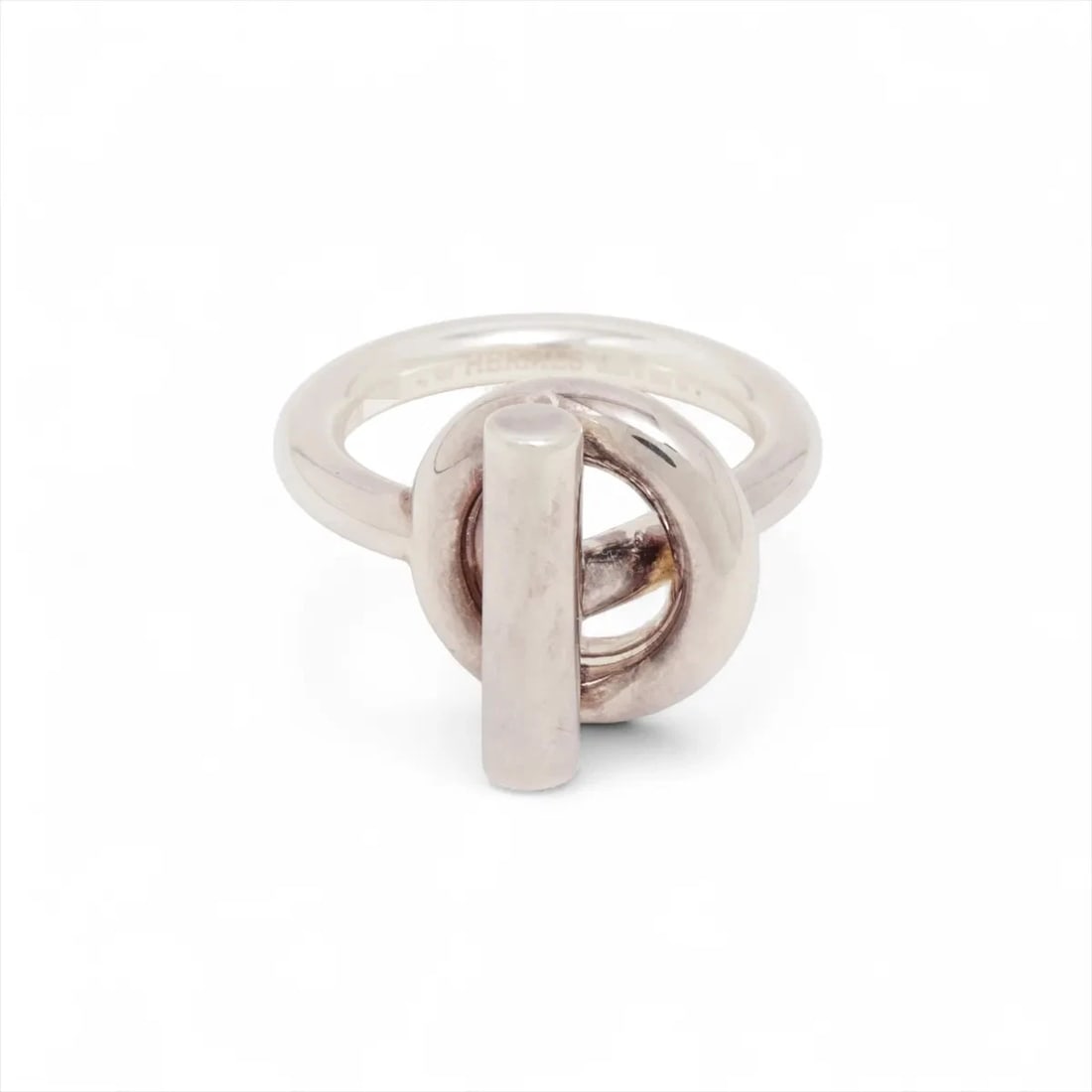 HERMES ECHAPPEE RING 925 SILVER: Hermes Echappee Ring 925 Silver Brand: Hermes Type/Style: Ring Material: 925 Color: Silver Size: 6.25 - 6.5 US Accessories: None Accessories Notice: When purchasing pre-owned goods, please refer to