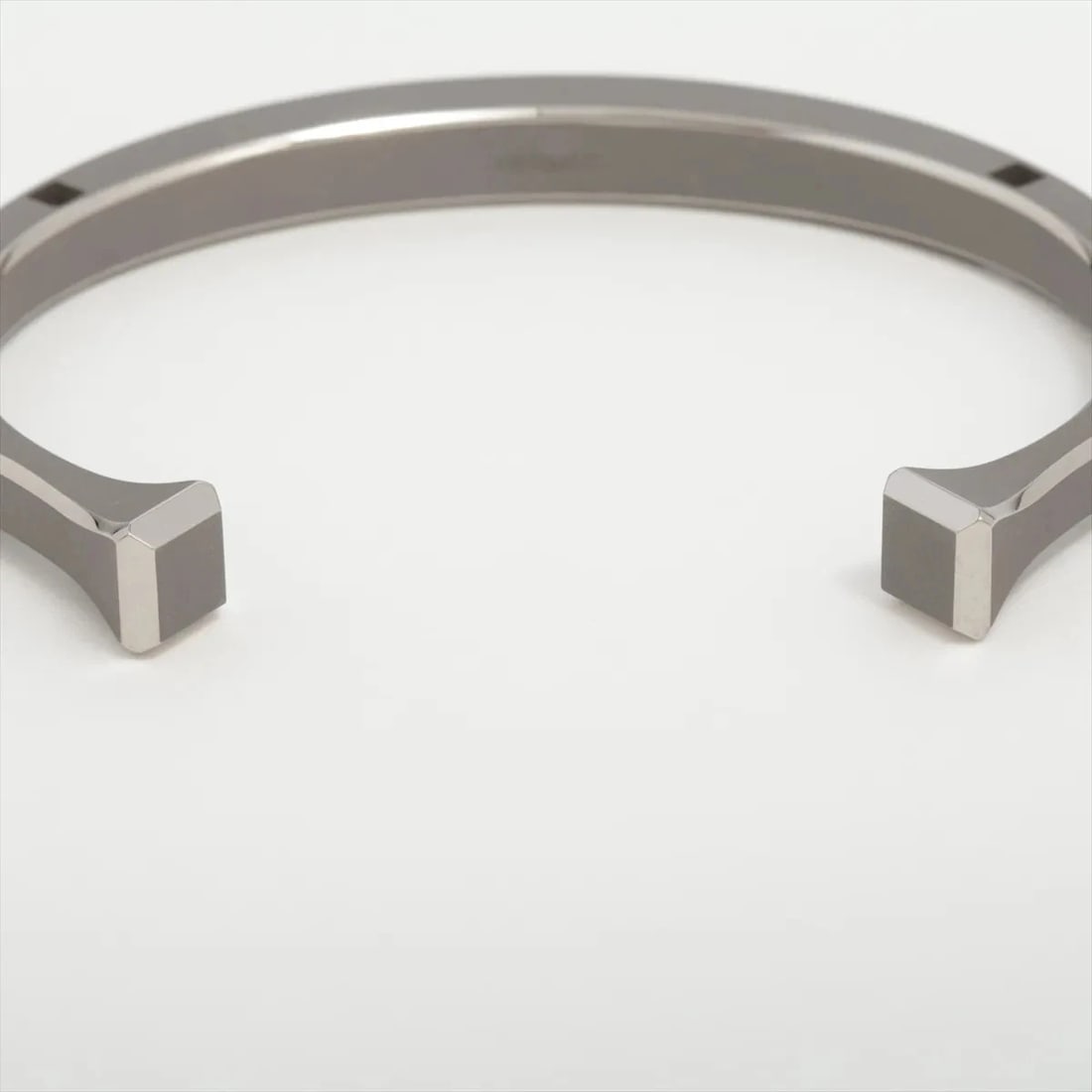 HERMES FEHRCHEVAL BANGLE TITANIUM GRAY X SILVER - 3