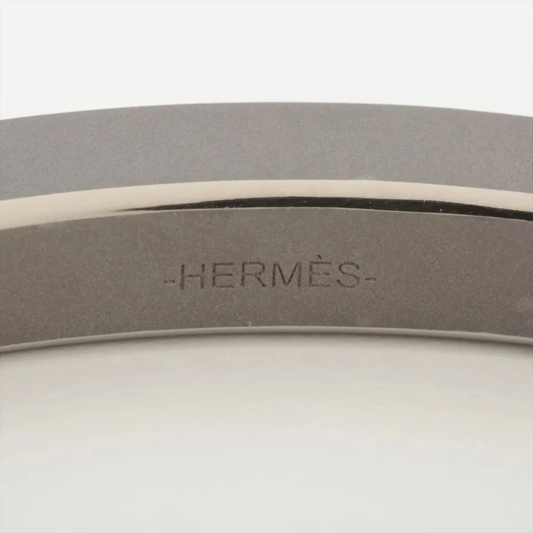 HERMES FEHRCHEVAL BANGLE TITANIUM GRAY X SILVER - 5