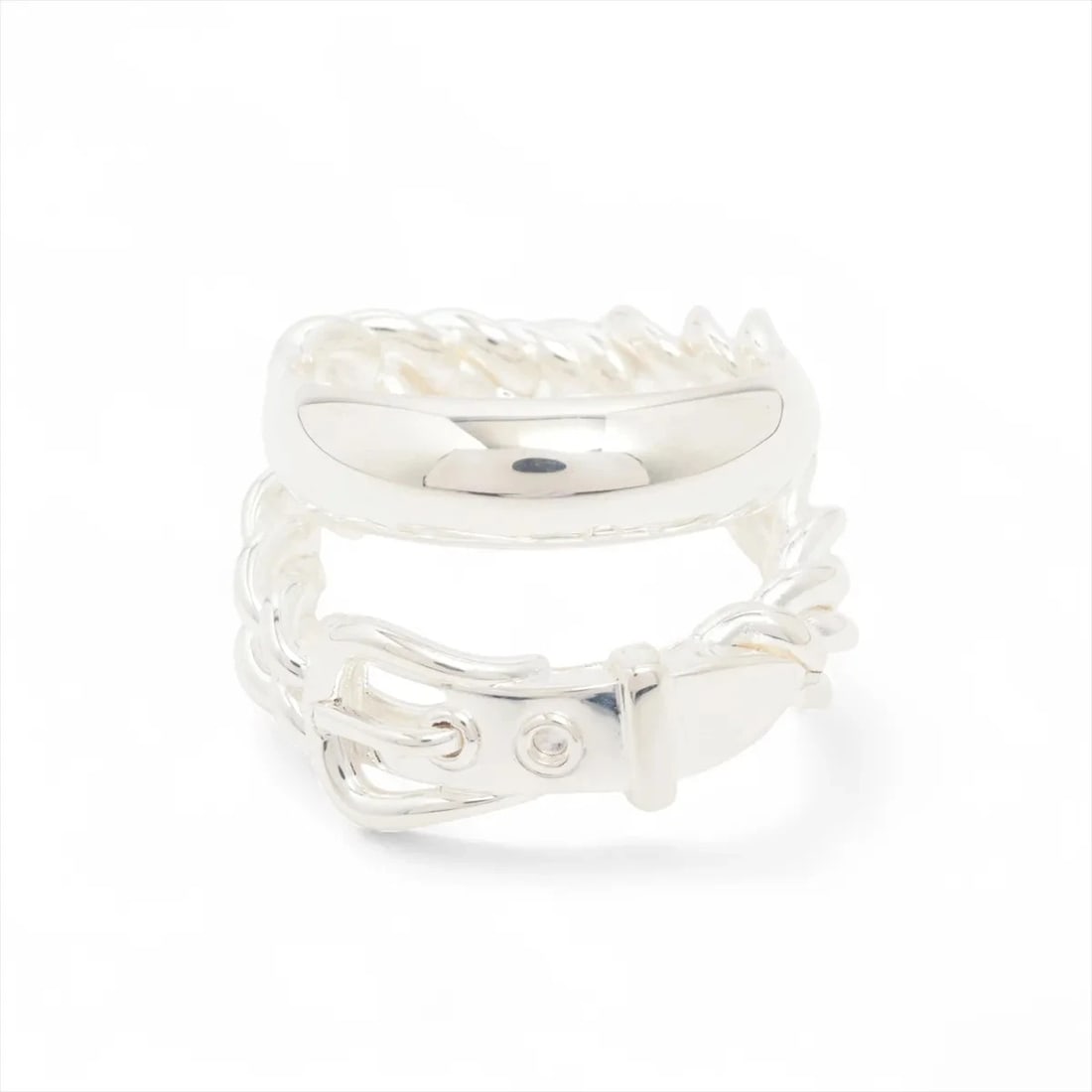 HERMES BOUCLES SERIE RING 925 SILVER: Hermes Boucles Serie Ring 925 Silver Brand: Hermes Type/Style: Ring Material: 925 Color: Silver Size: 6.25 - 6.5 US Accessories: None Accessories Notice: When purchasing pre-owned goods, please refer