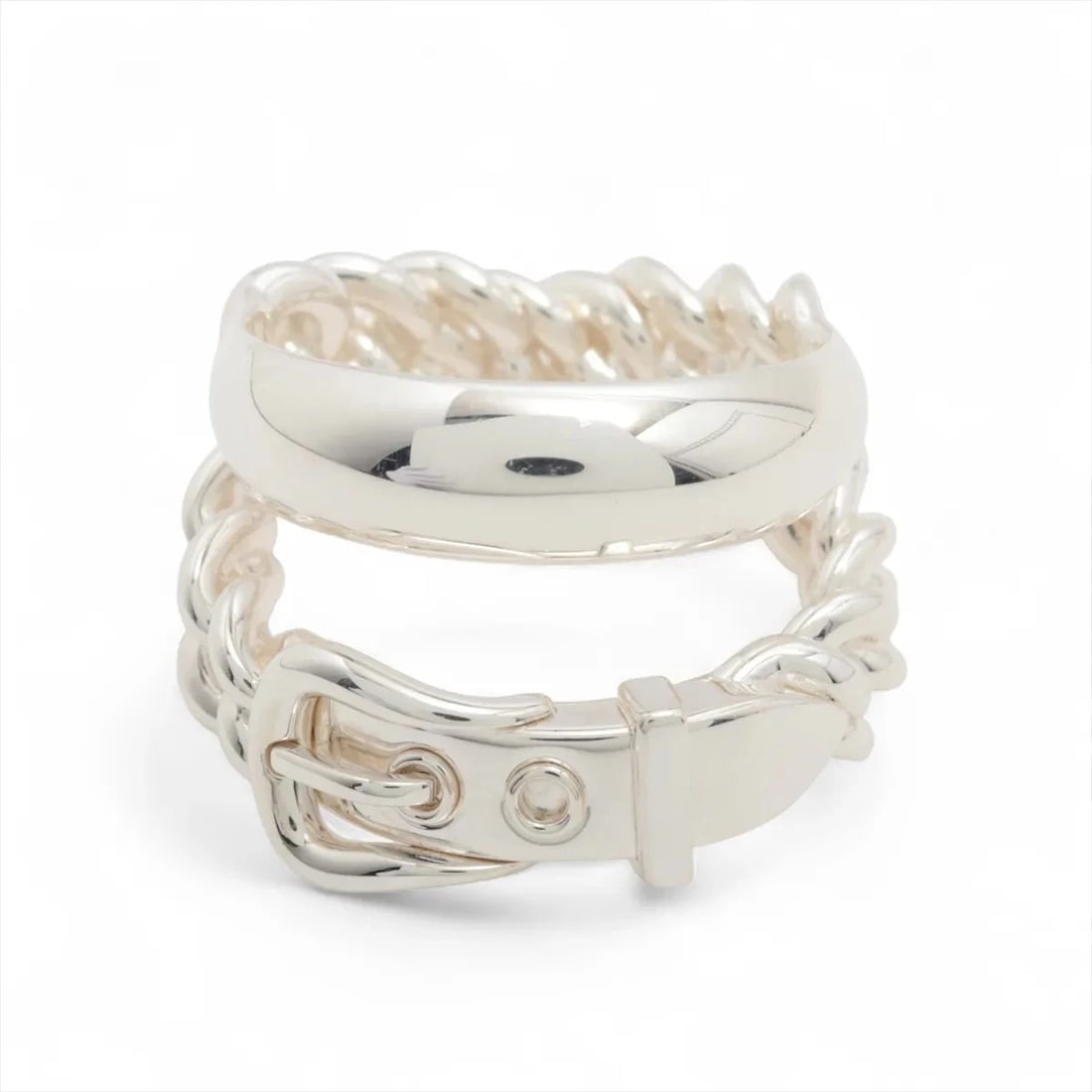 HERMES BOUCLES SERIE UNFLEXIBLES RING 925 SILVER: Hermes Boucles Serie unflexibles Ring 925 Silver Brand: Hermes Type/Style: Ring Material: 925 Color: Silver Size: 6 US Accessories: None Accessories Notice: When purchasing pre-owned goods