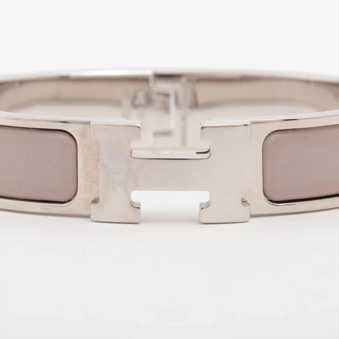 HERMES BANGLE GP SILVER X GREIGE - 2