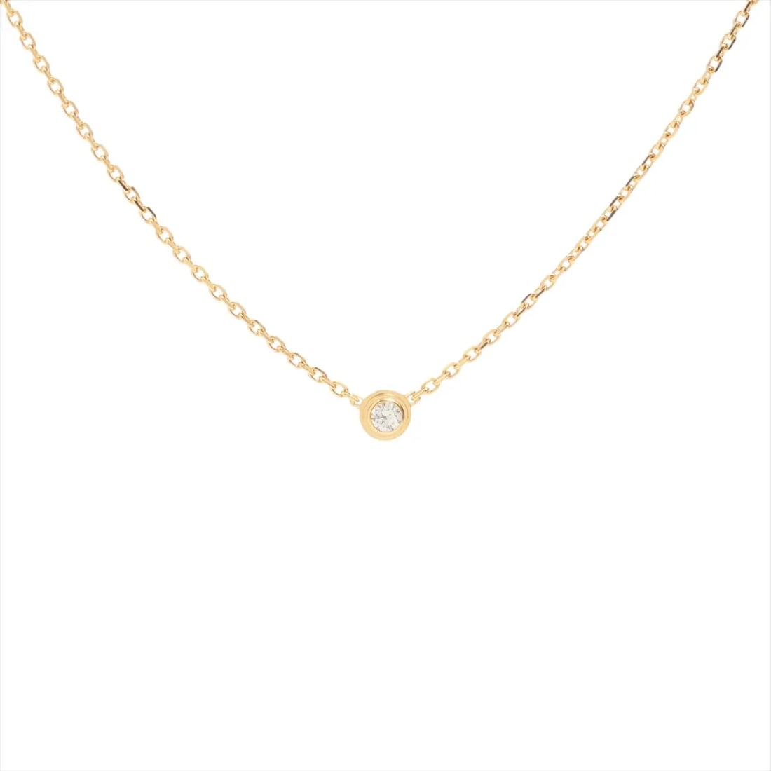 CARTIER D'AMOUR XS DIAMOND NECKLACE 750(YG): Cartier D'amour XS diamond Necklace 750(YG) Brand: Cartier Type/Style: Necklace Material: 750(YG) Color: yellow Gold Size: Chain length:41.2cm Accessories: None Accessories Notice: When pu