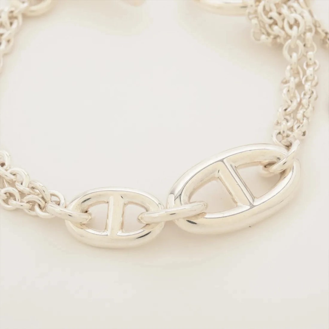 HERMES CHAINE D'ANCRE BRACELET 925 SILVER: Hermes Chaine d'Ancre Bracelet 925 Silver Brand: Hermes Type/Style: Bracelet Material: 925 Color: Silver Size: Bracelet length:15cm Accessories: None Accessories Notice: When purchasing pre-owned