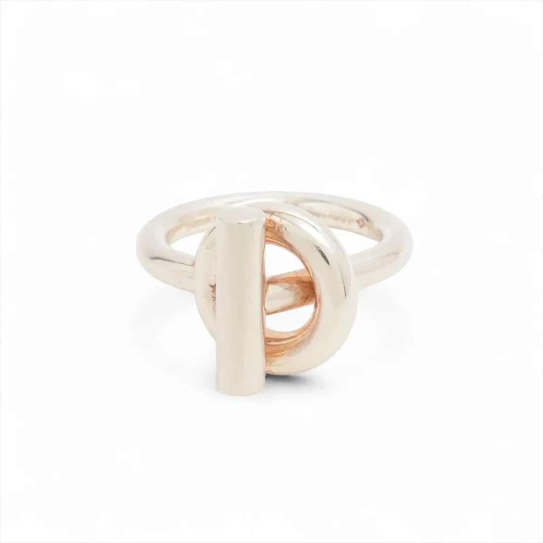 HERMES ECHAPPEE RING 925 SILVER: Hermes Echappee Ring 925 Silver Brand: Hermes Type/Style: Ring Material: 925 Color: Silver Size: 7.25 US Accessories: None Accessories Notice: When purchasing pre-owned goods, please refer to the