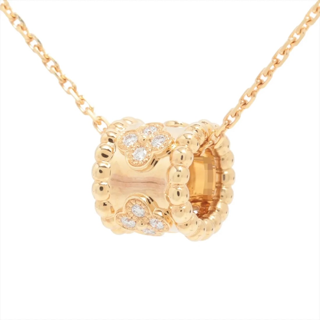 VAN CLEEF & ARPELS PERRELET CLOVER DIAMOND NECKLACE 750(YG): Van Cleef & Arpels PERRELET Clover diamond Necklace 750(YG) Brand: Van Cleef & Arpels Type/Style: Necklace Material: 750(YG) Color: yellow Gold Size: Chain length:42.1cm Accessories: None Accessories