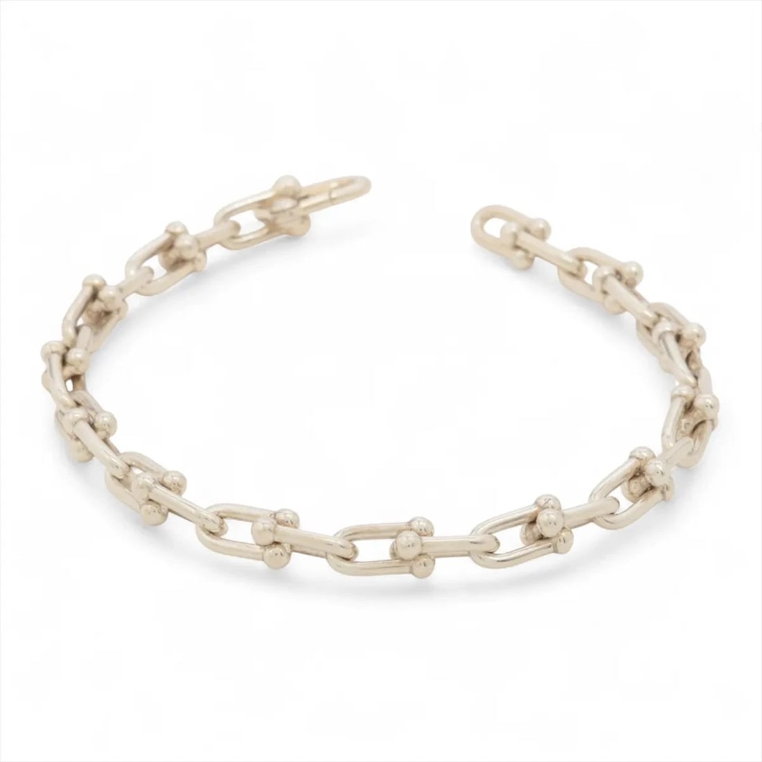 TIFFANY HARDWARE SMALL LINK BRACELET 925 SILVER: Tiffany Hardware small link Bracelet 925 Silver Brand: Tiffany Type/Style: Bracelet Material: 925 Color: Silver Size: Bracelet length:18cm Accessories: None Accessories Notice: When purcha