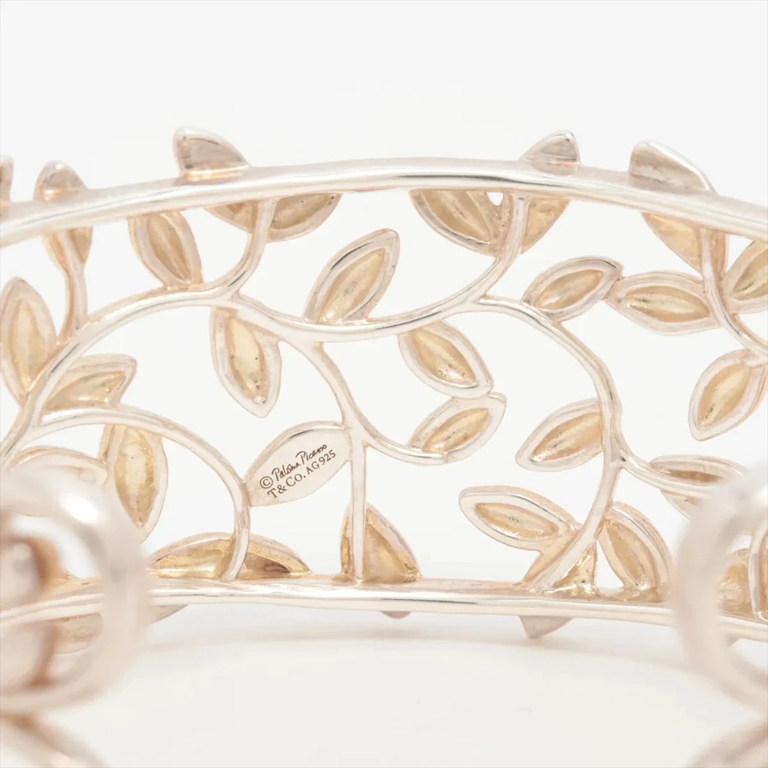 TIFFANY OLIVE LEAF BANGLE 925 SILVER - 4