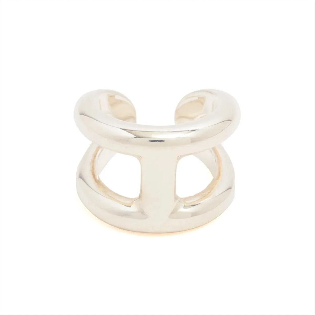 HERMES OSMO'S GM RING 925 SILVER: Hermes Osmo's GM Ring 925 Silver Brand: Hermes Type/Style: Ring Material: 925 Color: Silver Size: 6.75 - 7 US Accessories: None Accessories Notice: When purchasing pre-owned goods, please