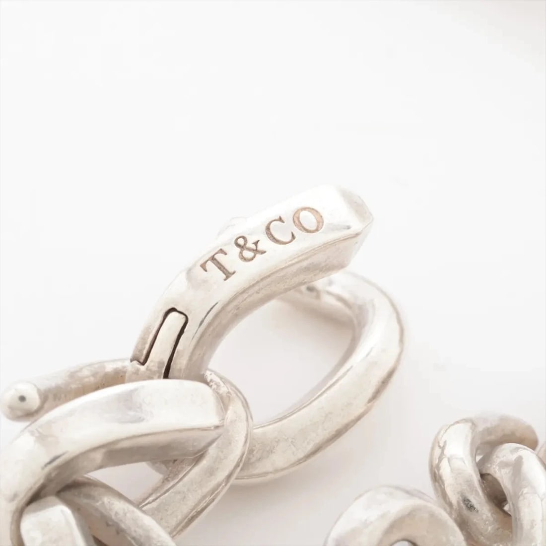 TIFFANY FORGE MEDIUM LINK BRACELET 925 SILVER - 5