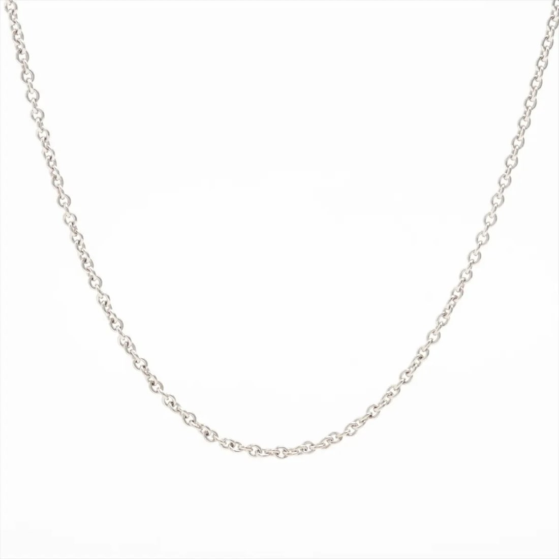 CARTIER NECKLACE CHAIN 750(WG): Cartier Necklace chain 750(WG) Brand: Cartier Type/Style: Necklace Material: 750(WG) Color: White Gold Size: Chain length:42.9cm Accessories: None Accessories Notice: When purchasing pre-owned goods,