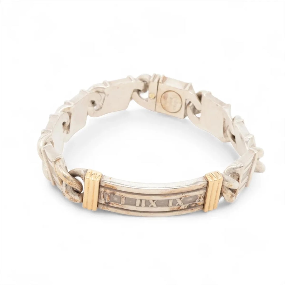TIFFANY ATLAS BRACELET 925?750 SILVER X GOLD: Tiffany Atlas Bracelet 925?750 Silver x gold Brand: Tiffany Type/Style: Bracelet Material: 925?750 Color: Gold,Silver Size: Bracelet length:18cm Accessories: None Accessories Notice: When