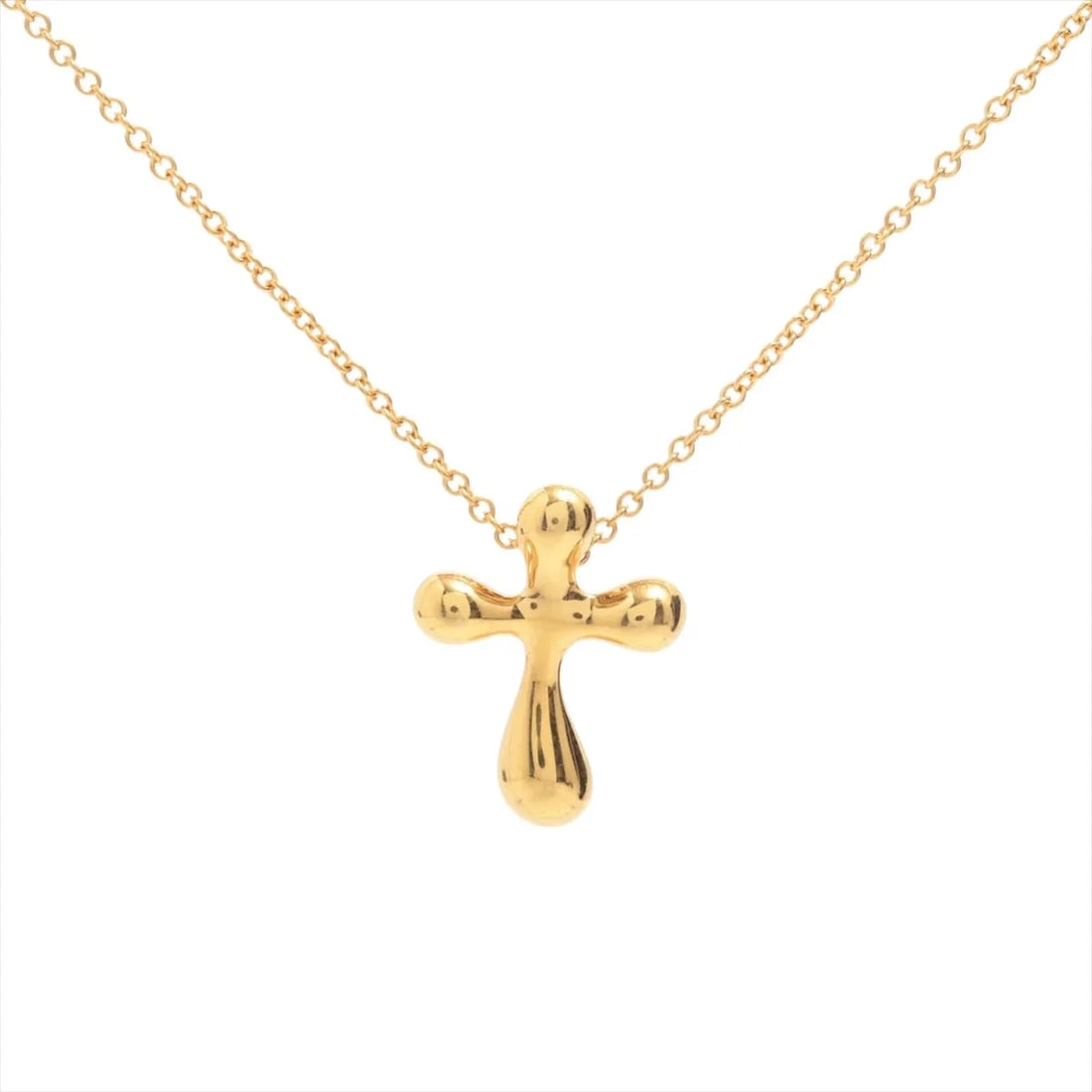 TIFFANY SMALL CROSS NECKLACE 750(YG): Tiffany Small Cross Necklace 750(YG) Brand: Tiffany Type/Style: Necklace Material: 750(YG) Color: yellow Gold Size: Chain length:41.1cm Accessories: None Accessories Notice: When purchasing pre-owned