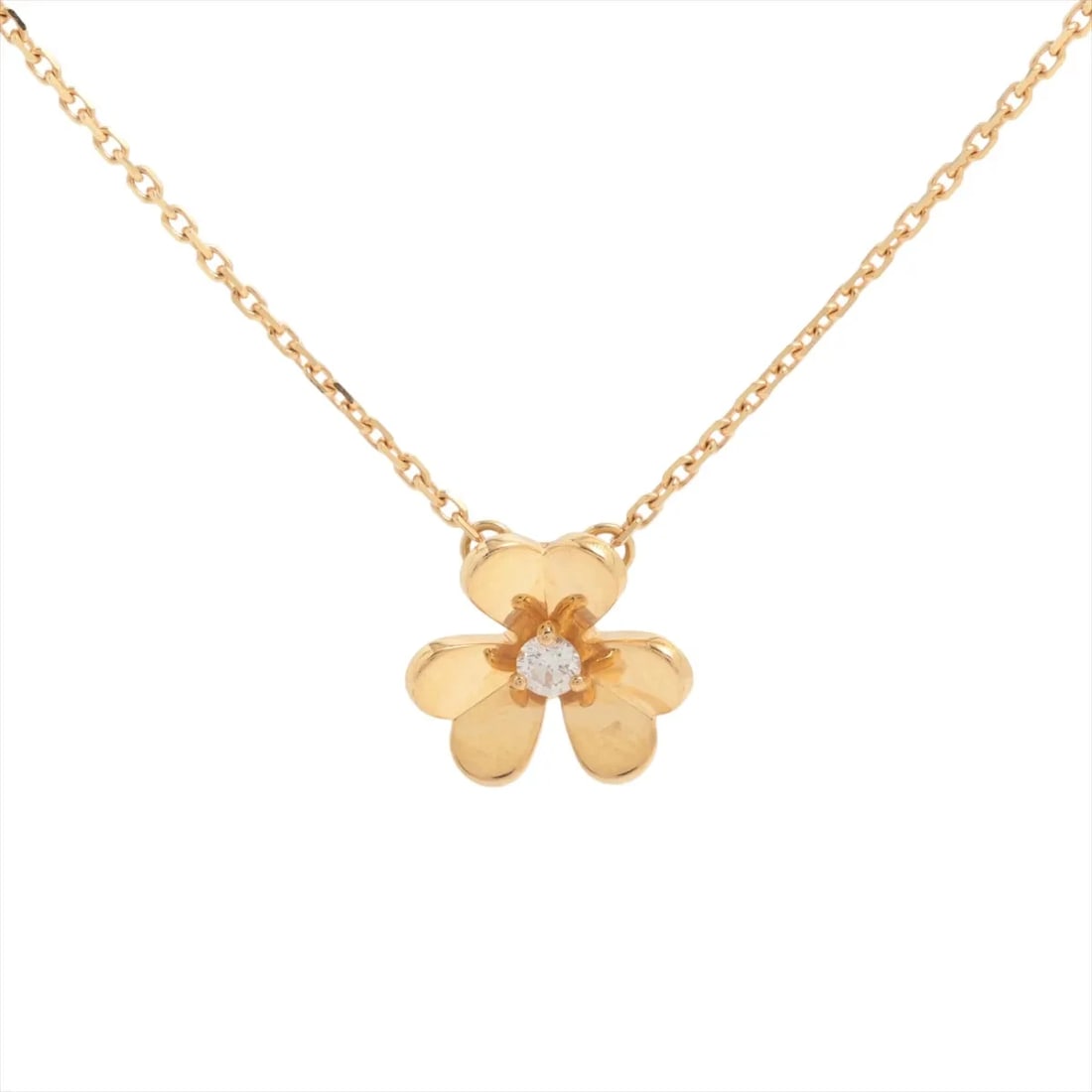 VAN CLEEF & ARPELS DIAMOND NECKLACE 750(YG): Van Cleef & Arpels diamond Necklace 750(YG) Brand: Van Cleef & Arpels Type/Style: Necklace Material: 750(YG) Color: Yellow Gold Size: Chain length:40.cm Accessories: None Accessories Notice: When
