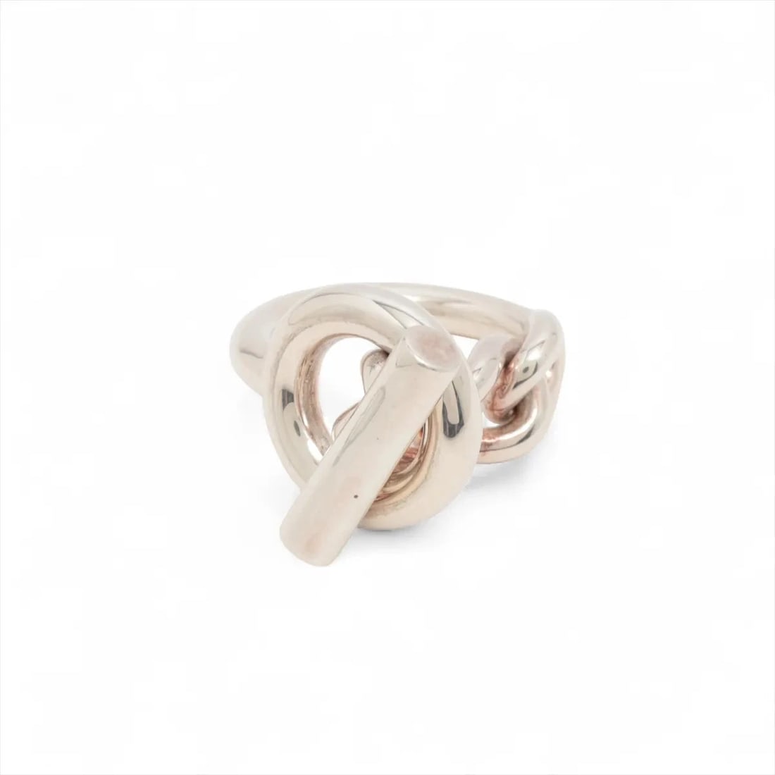 HERMES CROISETTE PM RING 925 SILVER: Hermes Croisette PM Ring 925 silver Brand: Hermes Type/Style: Ring Material: 925 Color: Silver Size: 4 US Accessories: None Accessories Notice: When purchasing pre-owned goods, please refer to the