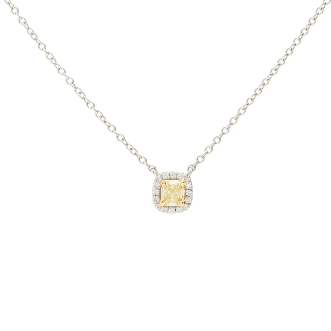 TIFFANY SOLESTE YELLOW DIAMOND DIAMOND NECKLACE 750(YG)?PT950: Tiffany Soleste Yellow diamond diamond Necklace 750(YG)?Pt950 Brand: Tiffany Type/Style: Necklace Material: 750(YG)?Pt950 Color: YG,Silver Size: Chain length:41.4cm Accessories: None Accessories