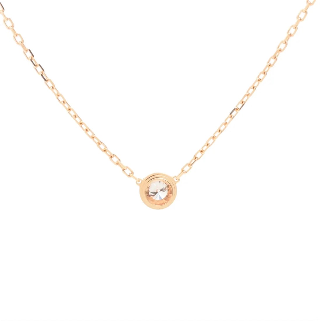 CARTIER D'AMOUR LM DIAMOND NECKLACE 750(PG): Cartier D'amour LM diamond Necklace 750(PG) Brand: Cartier Type/Style: Necklace Material: 750(PG) Color: Pink Gold Size: Chain length:41.cm Accessories: None Accessories Notice: When purchasing