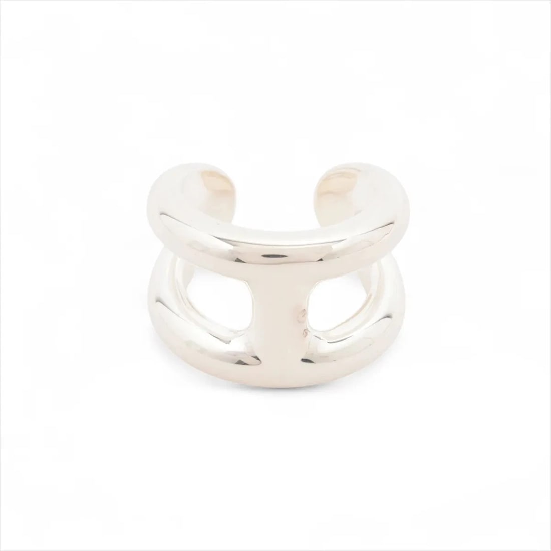 HERMES OSMOZ PM RING 925 SILVER: Hermes Osmoz PM Ring 925 Silver Brand: Hermes Type/Style: Ring Material: 925 Color: Silver Size: 3.75 US Accessories: None Accessories Notice: When purchasing pre-owned goods, please refer to the