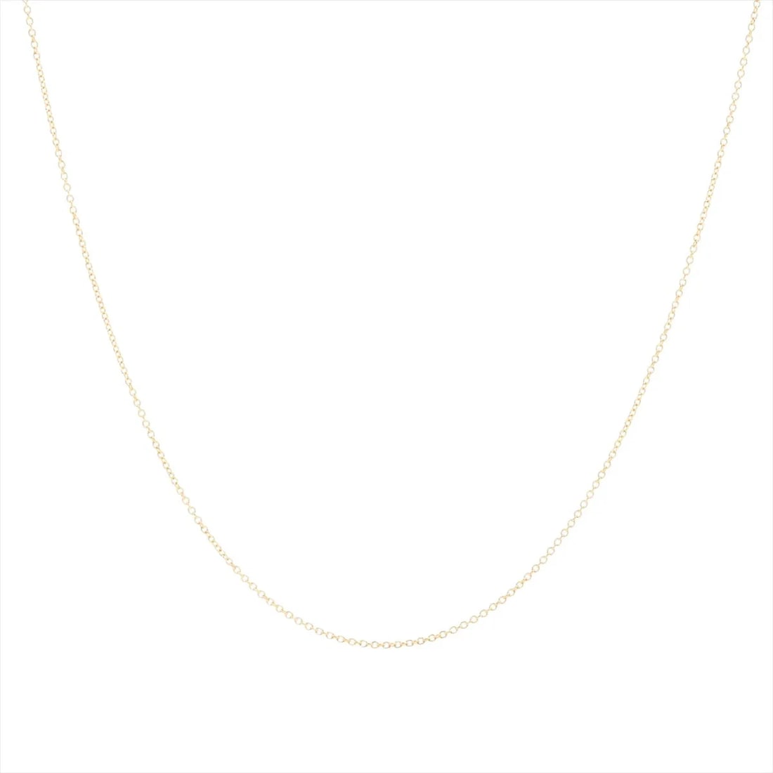 TIFFANY NECKLACE CHAIN 750(YG): Tiffany Necklace chain 750(YG) Brand: Tiffany Type/Style: Necklace Material: 750(YG) Color: Yellow Gold Size: Chain length:45.8cm Accessories: None Accessories Notice: When purchasing pre-owned