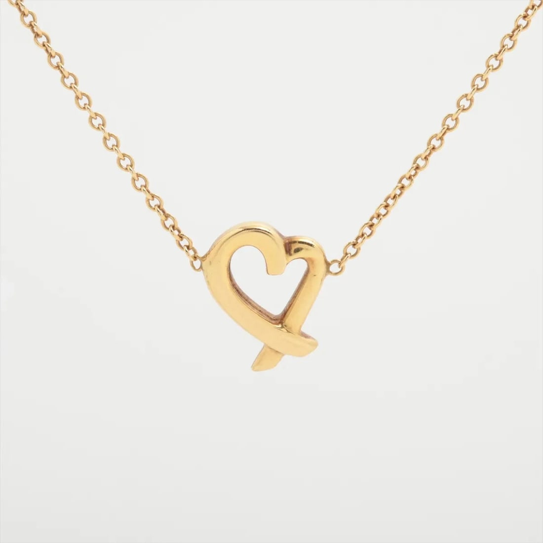 TIFFANY LOVING HEART NECKLACE 750(YG): Tiffany Loving Heart Necklace 750(YG) Brand: Tiffany Type/Style: Necklace Material: 750(YG) Color: Yellow Gold Size: Chain length:46cm Accessories: None Accessories Notice: When purchasing pre-owned