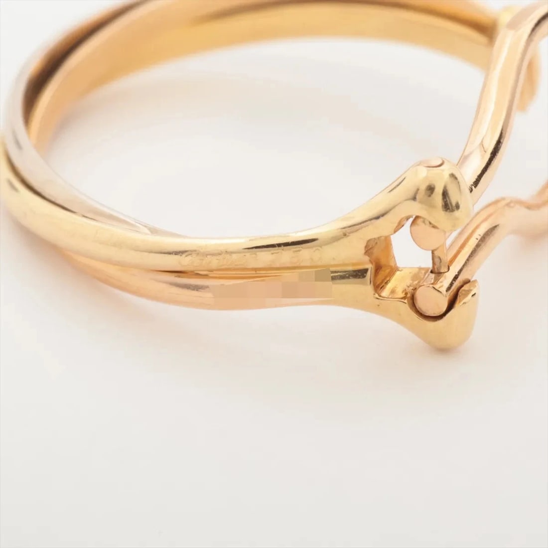 CARTIER TRINITY EARINGS 750(YG?PG?WG): Cartier Trinity Earings 750(YG?PG?WG) Brand: Cartier Type/Style: Earings Material: 750(YG?PG?WG) Color: YG?PG?WG Size: Height:2.2Length:0.2cm Accessories: None Accessories Notice: When purchasing