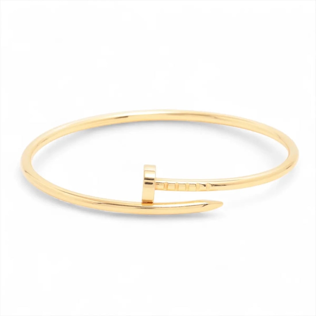 CARTIER JUSTE UN CLOU SM BRACELET 750(YG): Cartier Juste un Clou SM Bracelet 750(YG) Brand: Cartier Type/Style: Bracelet Material: 750(YG) Color: YG Size: Bracelet length:15.2cm Accessories: None Accessories Notice: When purchasing pre-owned