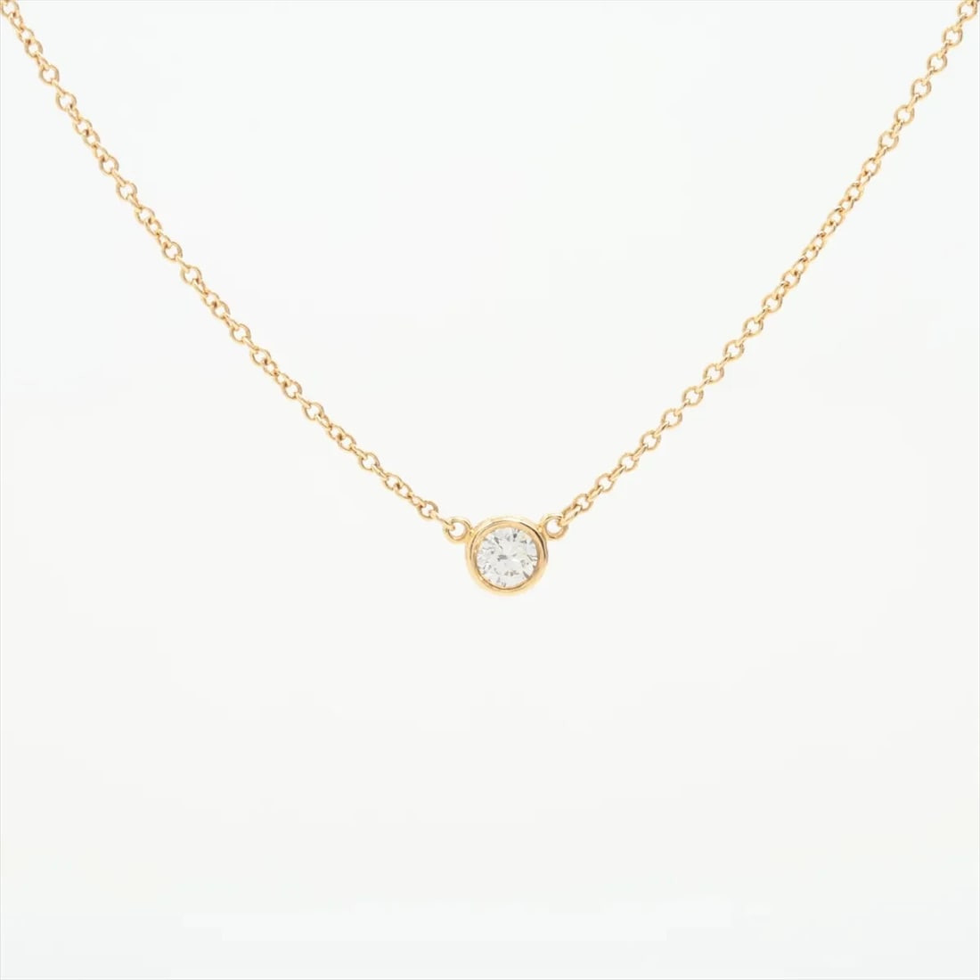 TIFFANY BY THE YARD DIAMOND NECKLACE 750(YG): Tiffany By the Yard diamond Necklace 750(YG) Brand: Tiffany Type/Style: Necklace Material: 750(YG) Color: Yellow Gold Size: Chain length:41.1cm Accessories: None Accessories Notice: When purchasing