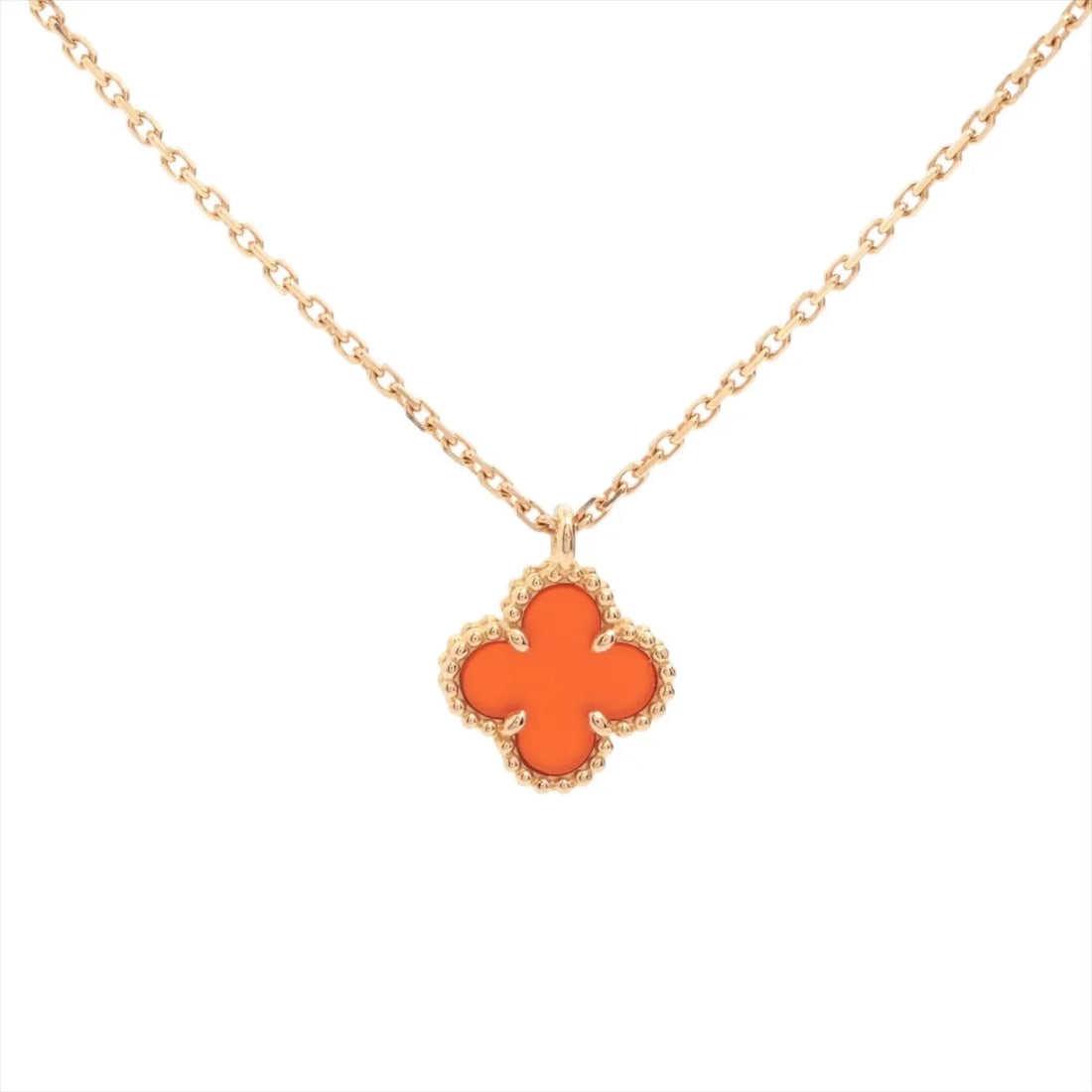 VAN CLEEF & ARPELS SWEET NECKLACE 750(PG): Van Cleef & Arpels Sweet Necklace 750(PG) Brand: Van Cleef & Arpels Type/Style: Necklace Material: 750(PG) Color: Pink Gold Size: Chain length:44cm Accessories: None Accessories Notice: When