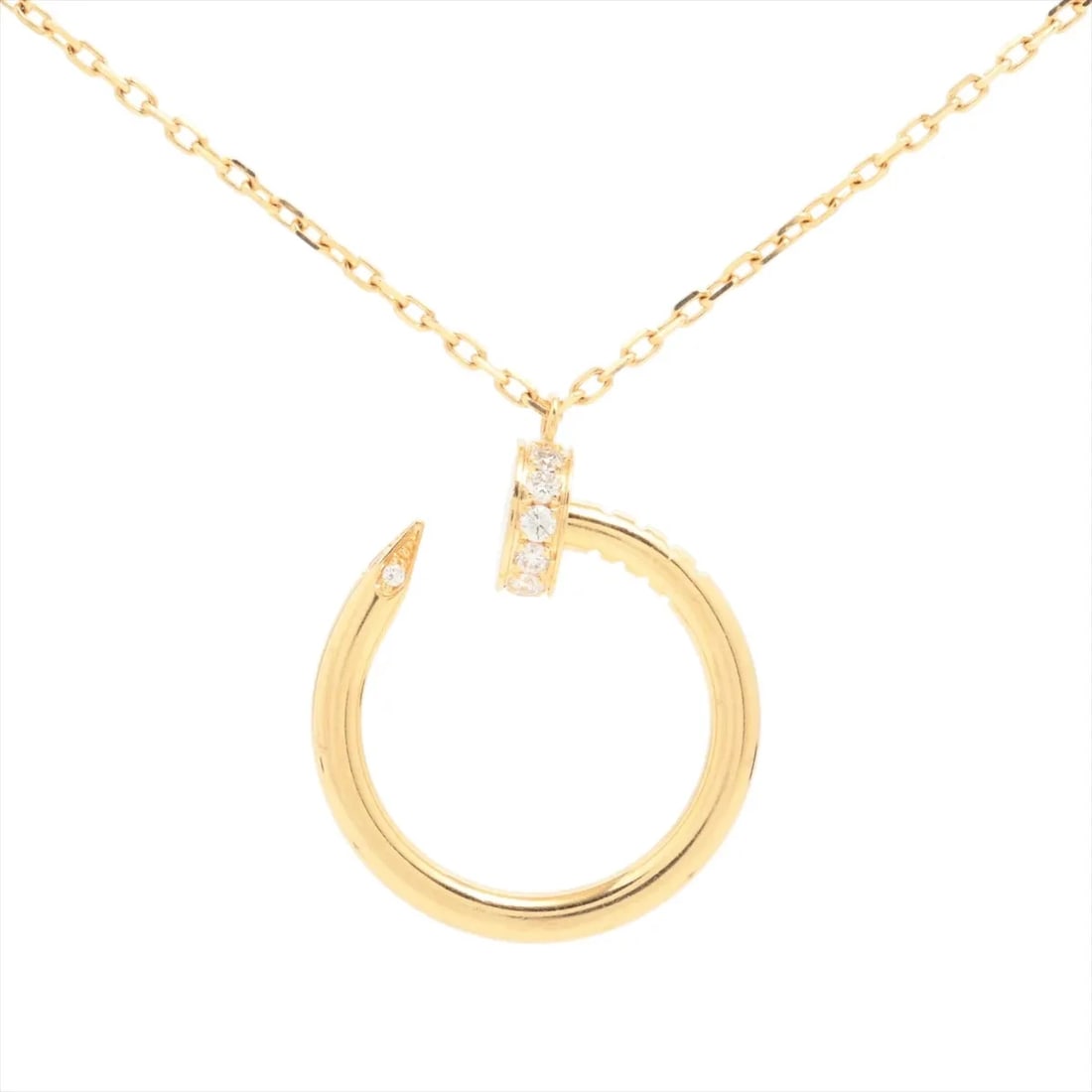 CARTIER JUSTE UN CLOU DIAMOND NECKLACE 750(YG): Cartier Juste un Clou diamond Necklace 750(YG) Brand: Cartier Type/Style: Necklace Material: 750(YG) Color: yellow Gold Size: Chain length:40.8cm Accessories: None Accessories Notice: When purchasing
