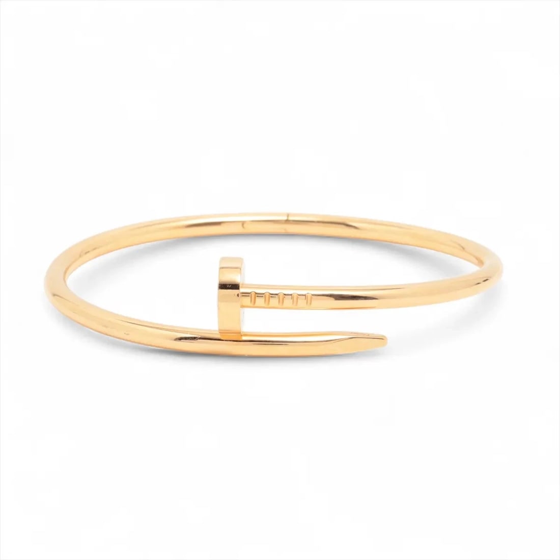 CARTIER JUSTE UN CLOU BRACELET 750(PG): Cartier Juste un Clou Bracelet 750(PG) Brand: Cartier Type/Style: Bracelet Material: 750(PG) Color: Pink Gold Size: Bracelet length:17.7cm Accessories: None Accessories Notice: When purchasing