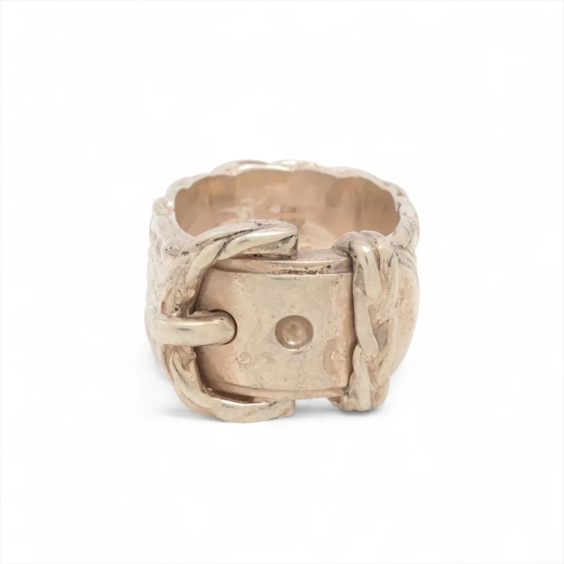 HERMES DIANNE RING 925 SILVER: Hermes Dianne Ring 925 Silver Brand: Hermes Type/Style: Ring Material: 925 Color: Silver Size: 4 US Accessories: None Accessories Notice: When purchasing pre-owned goods, please refer to the photos