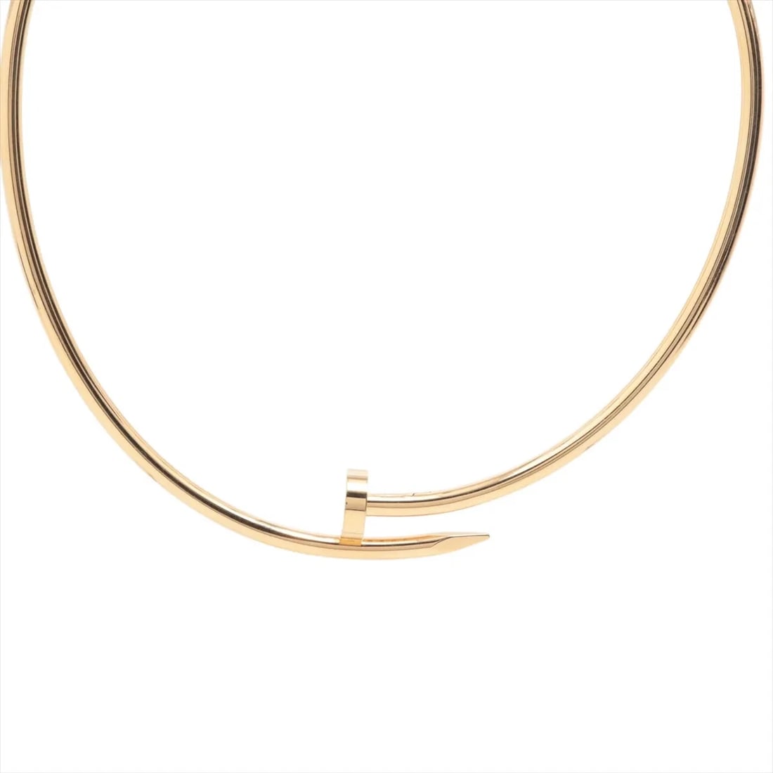 CARTIER JUSTE UN CLOU NECKLACE 750(YG): Cartier Juste un Clou Necklace 750(YG) Brand: Cartier Type/Style: Necklace Material: 750(WG) Color: White Gold Size: Chain length:40cm Accessories: None Accessories Notice: When purchasing