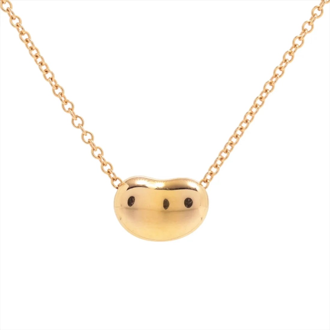 TIFFANY BEAN NECKLACE 750(YG): Tiffany Bean Necklace 750(YG) Brand: Tiffany Type/Style: Necklace Material: 750(YG) Color: YG Size: Chain length:40.8cm Accessories: None Accessories Notice: When purchasing pre-owned goods, please