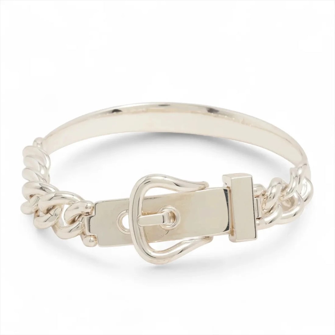 HERMES BOUCLES SERIE BRACELET 925 SILVER: Hermes Boucles Serie Bracelet 925 Silver Brand: Hermes Type/Style: Bracelet Material: 925 Color: Silver Size: Bracelet length:19.5cm Accessories: None Accessories Notice: When purchasing pre-owned