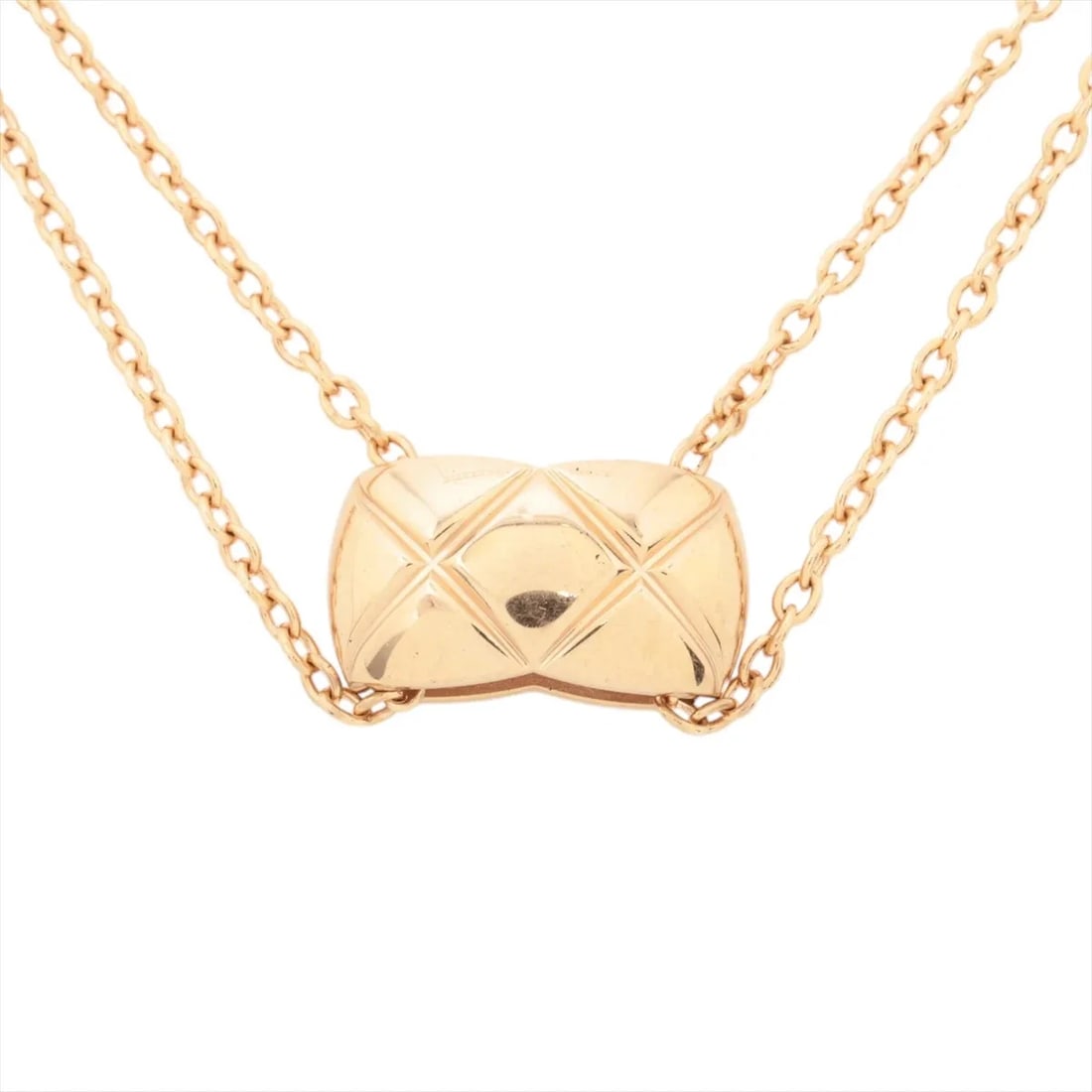 CHANEL COCO CRUSH NECKLACE 750(BG): Chanel Coco Crush Necklace 750(BG) Brand: Chanel Type/Style: Necklace Material: 750(BG) Color: Gold Size: Chain length:38.2cm Accessories: None Accessories Notice: When purchasing pre-owned goods,